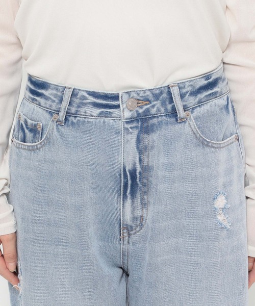 LOWRYS FARM（ローリーズファーム）の「レースデニム　601055（デニムパンツ・レディース・ブルー系その他5/ブルー系その他6/ブルー系その他4・SMALL/MEDIUM/LARGE）」の7枚目の写真