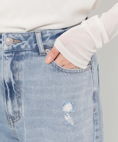 LOWRYS FARM（ローリーズファーム）の「レースデニム　601055（デニムパンツ・レディース・ブルー系その他5/ブルー系その他6/ブルー系その他4・SMALL/MEDIUM/LARGE）」の8枚目の写真