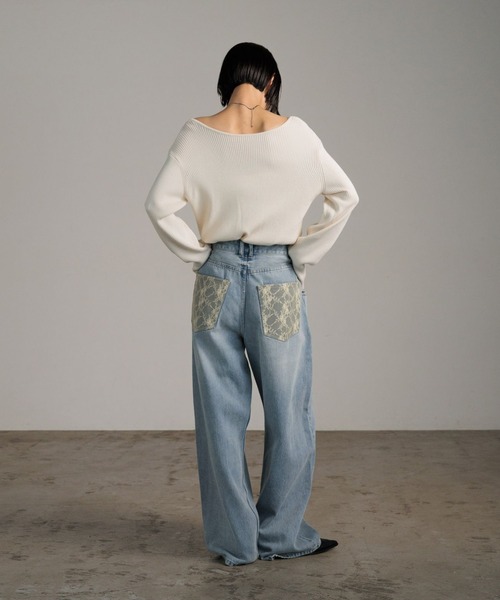 LOWRYS FARM（ローリーズファーム）の「レースデニム　601055（デニムパンツ・レディース・ブルー系その他5/ブルー系その他6/ブルー系その他4・SMALL/MEDIUM/LARGE）」の22枚目の写真