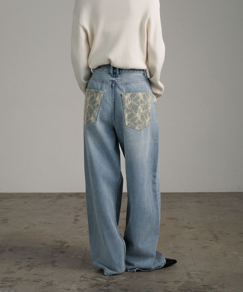 レースデニム 601055（デニムパンツ）｜LOWRYS FARM（ローリーズ