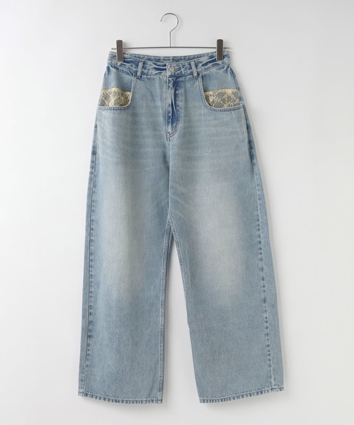 LOWRYS FARM（ローリーズファーム）の「レースデニム　601055（デニムパンツ・レディース・ブルー系その他5/ブルー系その他6/ブルー系その他4・SMALL/MEDIUM/LARGE）」の16枚目の写真