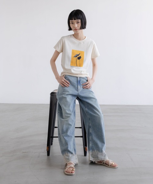 LOWRYS FARM(ローリーズファーム)の「レースデニム 601055(デニムパンツ・レディース・ブルー系その他5/ブルー系その他6/ブルー系その他4/ブルー系その他7・SMALL/MEDIUM/LARGE)」の6枚目の写真
