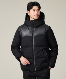 ABAHOUSE GRAY | 【700FP】レザーライクコンビ ダウンジャケット(ダウンジャケット/コート)