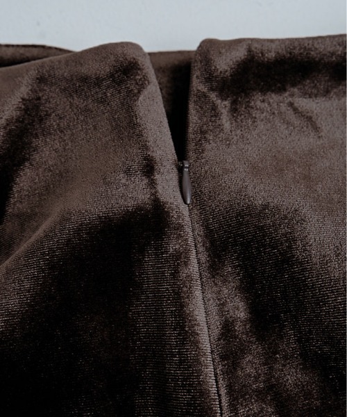 kirakiraShop（キラキラショップ）の「ベロアタッチ ハイウエスト ショート パンツ（その他パンツ・レディース・ブラウン/ブラック・M/S/L）」の5枚目の写真