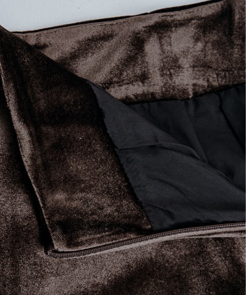 kirakiraShop（キラキラショップ）の「ベロアタッチ ハイウエスト ショート パンツ（その他パンツ・レディース・ブラウン/ブラック・M/S/L）」の6枚目の写真