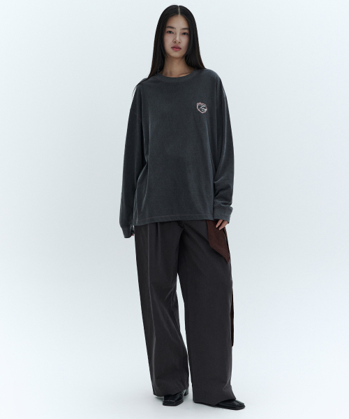 CITYBREEZE(シティブリーズ)の「コットンカーブドワンタックパンツ_CHARCOAL(その他パンツ・レディース・チャコール・SMALL/MEDIUM)」の5枚目の写真