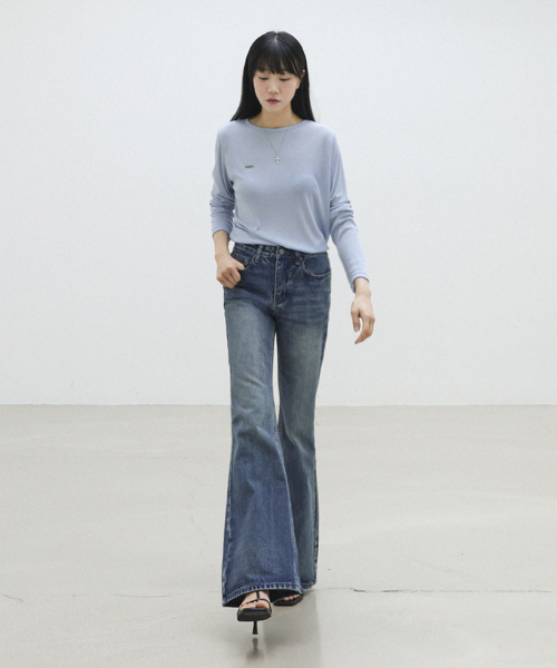 millioncor（ミリオンコール）の「RUNDONE ウォッシュドグリーン セミbootカット デニムパンツ（デニムパンツ・レディース・その他・SMALL/MEDIUM/LARGE/X-LARGE）」の8枚目の写真