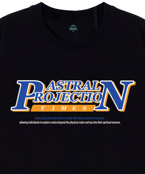 ASTRAL PROJECTION（アストラルプロジェクション）の「[オーバーフィット]ピアンタイムズ13睡眠ラウンドネック半袖Tシャツ_ブラック（Tシャツ/カットソー・メンズ・その他・LARGE/MEDIUM/X-LARGE）」の2枚目の写真
