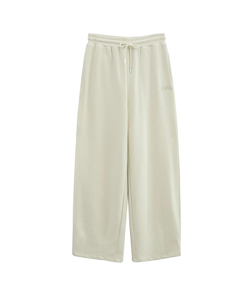 Vivacious(ビバシャス)の「Sculpt Tuck Wide Pants_4Colors(スウェットパンツ・レディース・グレー/ブラック/クリーム/ライトブラック・SMALL/MEDIUM/LARGE)」の4枚目の写真