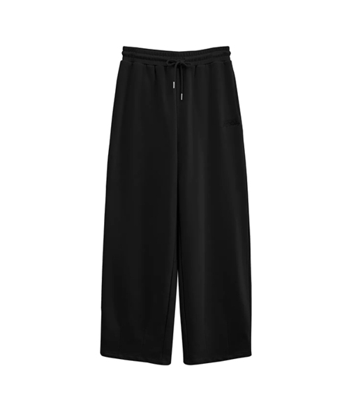 Vivacious(ビバシャス)の「Sculpt Tuck Wide Pants_4Colors(スウェットパンツ・レディース・グレー/ブラック/クリーム/ライトブラック・SMALL/MEDIUM/LARGE)」の1枚目の写真