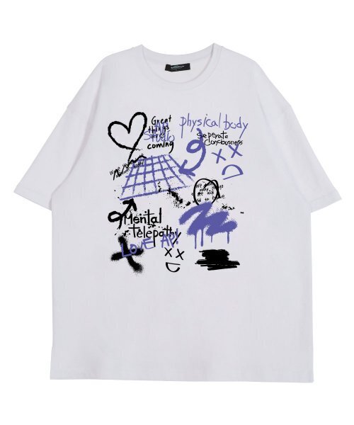 ASTRAL PROJECTION(アストラルプロジェクション)の「フロントアストラルグラフィティラウンドネック15数綿半袖Tシャツ_ホワイト(Tシャツ/カットソー・レディース・その他・LARGE/X-LARGE)」の2枚目の写真