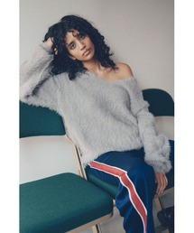 YOOU（ユー）の「Feather 2way knit(フェザー2wayニット)（ニット/セーター）」