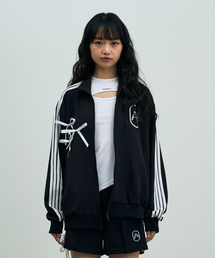 A RIBBON TRACK TOP / BLACK