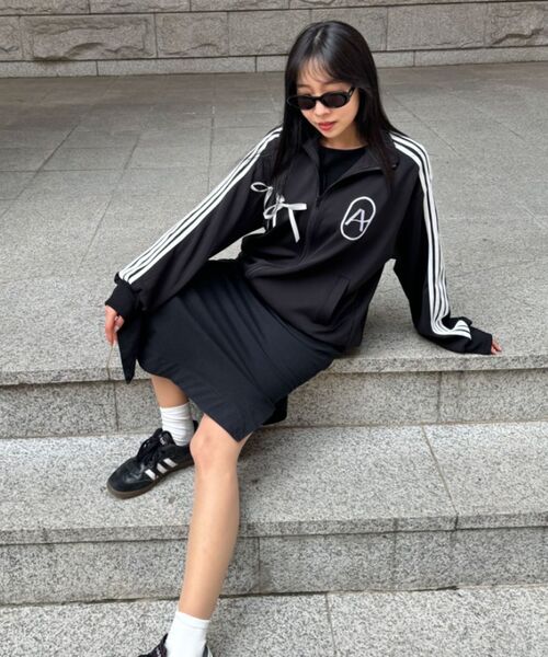 ARI（アリ）の「A RIBBON TRACK TOP / BLACK（ナイロンジャケット・レディース・ブラック・FREE）」の16枚目の写真