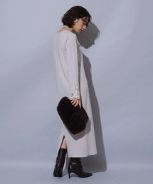 袖口レースニットワンピース（ワンピース）｜Arpege story