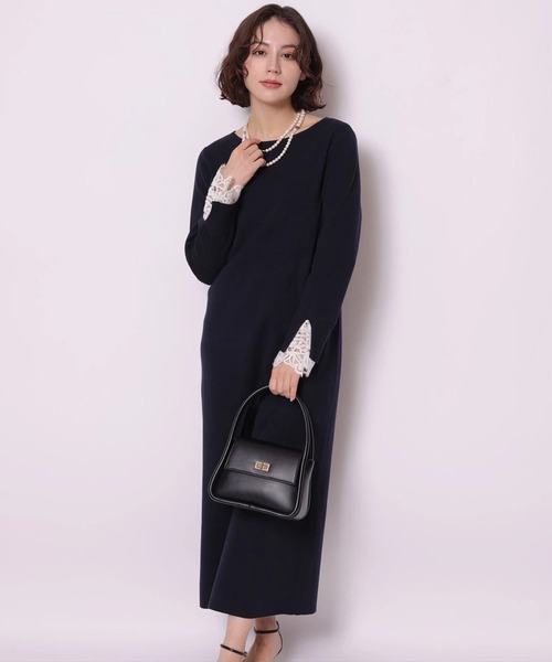 袖口レースニットワンピース（ワンピース）｜Arpege story