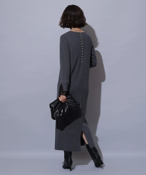 袖口レースニットワンピース（ワンピース）｜Arpege story