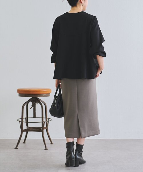 BEARDSLEY(ビアズリー)の「フレアプルオーバー(Tシャツ/カットソー・レディース・ブラック/ホワイト・FREE)」の6枚目の写真