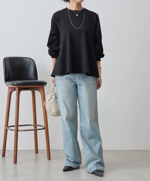 BEARDSLEY(ビアズリー)の「フレアプルオーバー(Tシャツ/カットソー・レディース・ブラック/ホワイト・FREE)」の13枚目の写真