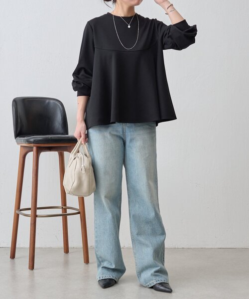 BEARDSLEY(ビアズリー)の「フレアプルオーバー(Tシャツ/カットソー・レディース・ブラック/ホワイト・FREE)」の16枚目の写真