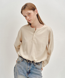 ゴルジヘンリーニットロングスリーブ[ベージュ]_SETS044BEIGE
