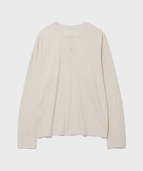 SECONDMONO（セカンドモノローグ）の「ゴルジヘンリーニットロングスリーブ[ベージュ]_SETS044BEIGE（Tシャツ/カットソー・レディース・その他・SMALL/MEDIUM/LARGE）」の3枚目の写真