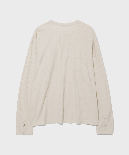 SECONDMONO（セカンドモノローグ）の「ゴルジヘンリーニットロングスリーブ[ベージュ]_SETS044BEIGE（Tシャツ/カットソー・レディース・その他・SMALL/MEDIUM/LARGE）」の4枚目の写真