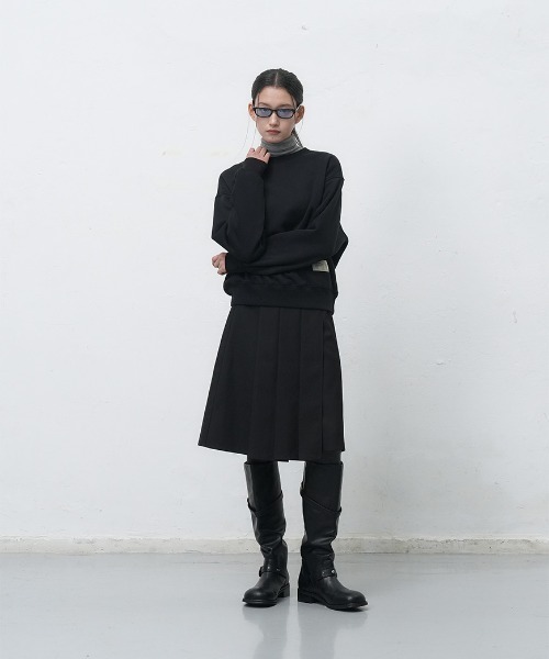 【GENERAL IDEA】ラッププリーツスカート / PLEATS LAP SKIRT