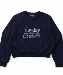 DAYDAY（デイデイ）の「ドットカテゴリーロゴクロップドクルーネックスウェットシャツ（スウェット）」