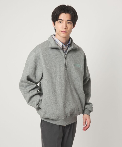 Russell Athletic(ラッセルアスレティック)の「【別注】<RUSSELL ATHLETIC>GLR ハーフジップ スウェット(スウェット・メンズ・ダークグレー/グレー系/ダークブラウン・M/XL/L)」の2枚目の写真