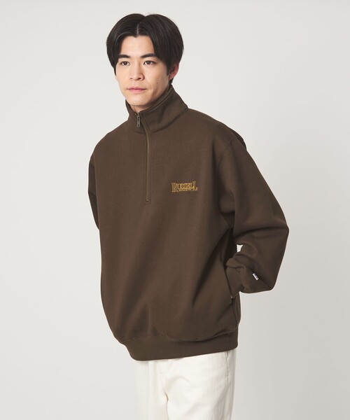 Russell Athletic(ラッセルアスレティック)の「【別注】<RUSSELL ATHLETIC>GLR ハーフジップ スウェット(スウェット・メンズ・ダークグレー/グレー系/ダークブラウン・M/XL/L)」の3枚目の写真