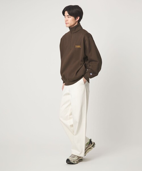 セール】【別注】＜RUSSELL ATHLETIC＞GLR ハーフジップ スウェット