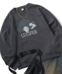 Salong hameu（サロン ハミュー）の「Disney（ディズニー）キャラクタープリント ピグメントライク 裏起毛スウェットトレーナーメンズ レディース ユニセックス（スウェット）」