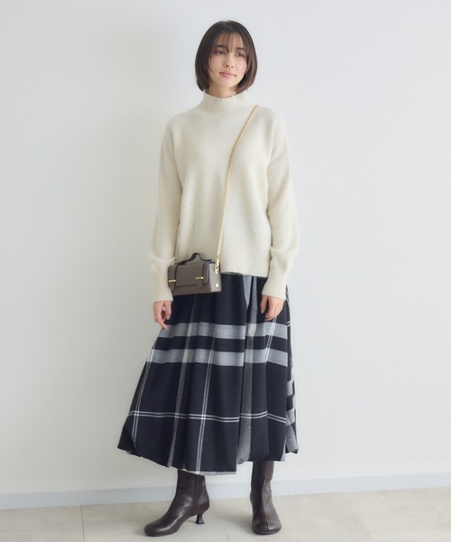 KATHARINE ROSS（キャサリンロス）の「【PILLINI/ピリーニ】ビッグチェックバルーンスカート（スカート・レディース・ブラウン/ブラック・MEDIUM）」の3枚目の写真
