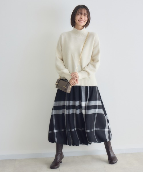 KATHARINE ROSS（キャサリンロス）の「【PILLINI/ピリーニ】ビッグチェックバルーンスカート（スカート・レディース・ブラウン/ブラック・MEDIUM）」の4枚目の写真