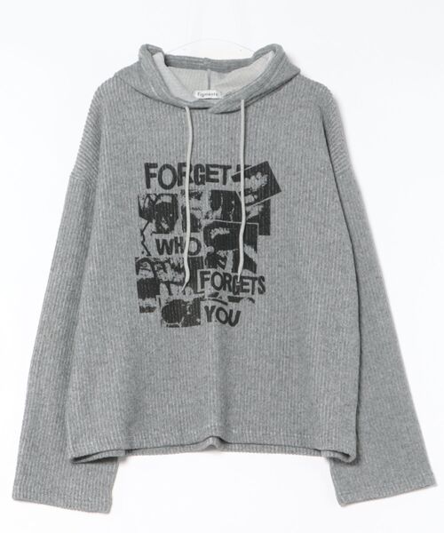 Figments（フィグメンツ）の「パンクプリントニットパーカー（パーカー・レディース・グレー/ブラック・FREE）」の10枚目の写真