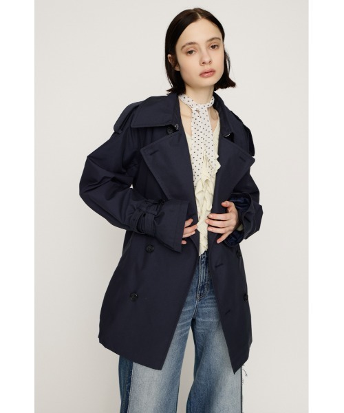 SLY（スライ）の「【2026SS新作】BALLOON TRENCH COAT バルーントレンチコート 冬服 春服（トレンチコート・レディース・ネイビー/ベージュ・FREE）」の4枚目の写真