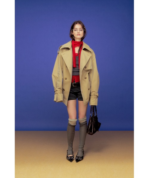 SLY（スライ）の「【2026SS新作】BALLOON TRENCH COAT バルーントレンチコート 冬服 春服（トレンチコート・レディース・ネイビー/ベージュ・FREE）」の13枚目の写真