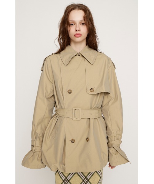 SLY（スライ）の「【2026SS新作】BALLOON TRENCH COAT バルーントレンチコート 冬服 春服（トレンチコート・レディース・ネイビー/ベージュ・FREE）」の15枚目の写真
