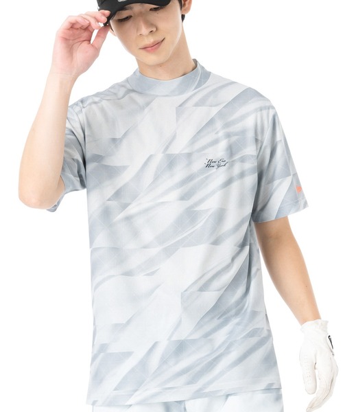 NEW ERA(ニューエラ)の「ニューエラゴルフ ミッドネック半袖Tシャツ(ポロシャツ・メンズ・ブラック/ホワイト・M/XL/S/L/XXL)」の1枚目の写真