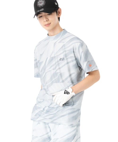 NEW ERA(ニューエラ)の「ニューエラゴルフ ミッドネック半袖Tシャツ(ポロシャツ・メンズ・ブラック/ホワイト・M/XL/S/L/XXL)」の4枚目の写真