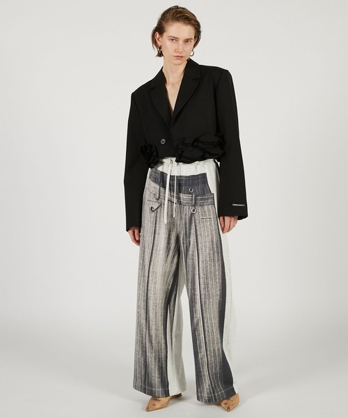 PRANK PROJECT（プランクプロジェクト）の「モチーフヘムジャケット / Motif Hem Jacket（テーラードジャケット・レディース・グレー/ブラック・FREE）」の14枚目の写真