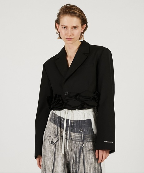 PRANK PROJECT（プランクプロジェクト）の「モチーフヘムジャケット / Motif Hem Jacket（テーラードジャケット・レディース・グレー/ブラック・FREE）」の17枚目の写真