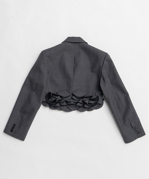 PRANK PROJECT（プランクプロジェクト）の「モチーフヘムジャケット / Motif Hem Jacket（テーラードジャケット・レディース・グレー/ブラック・FREE）」の8枚目の写真