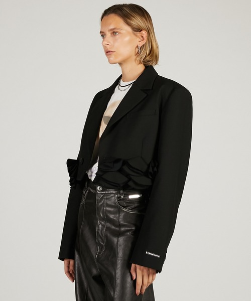 PRANK PROJECT（プランクプロジェクト）の「モチーフヘムジャケット / Motif Hem Jacket（テーラードジャケット・レディース・グレー/ブラック・FREE）」の20枚目の写真