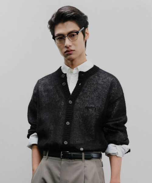 IEY(アイイーワイ)の「WEB DOUBLE-RIB CARDIGAN Black(カーディガン/ボレロ・レディース・その他・MEDIUM/LARGE)」の1枚目の写真