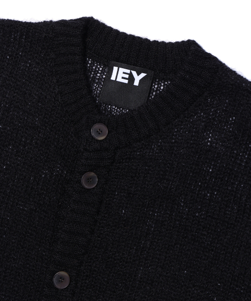 IEY(アイイーワイ)の「WEB DOUBLE-RIB CARDIGAN Black(カーディガン/ボレロ・レディース・その他・MEDIUM/LARGE)」の4枚目の写真