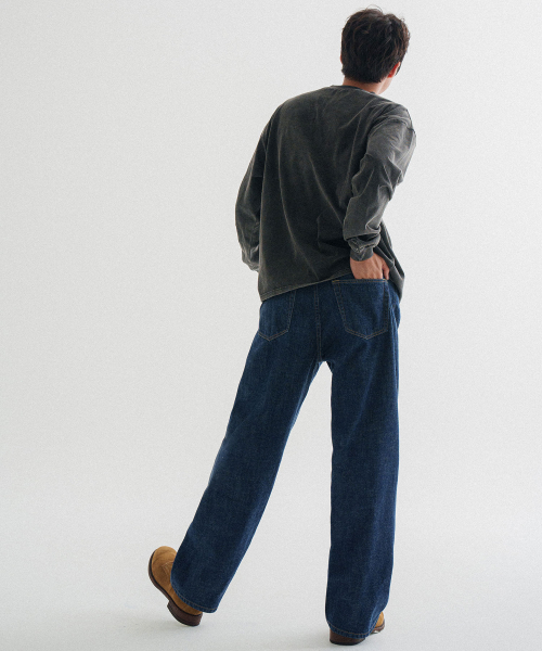 PORTABLE SOCIETY CLUB(ピーエスシー)の「ワンウォッシュスラブボリュームフィットセルビッジデニムパンツ_ブルー(デニムパンツ・メンズ・その他・SMALL/MEDIUM/LARGE/X-LARGE)」の10枚目の写真