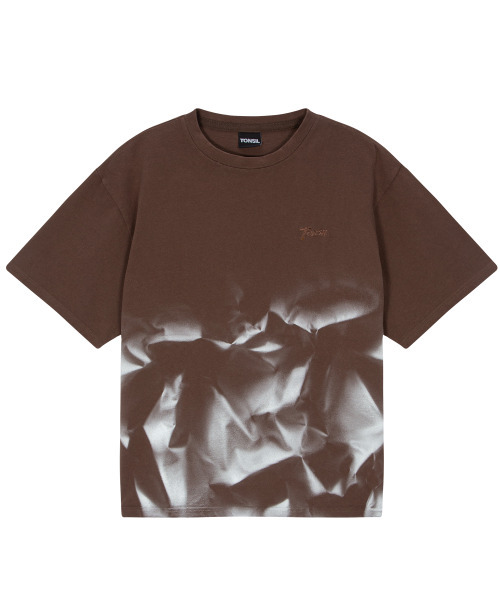 スプレーダイ 半袖Tシャツ ブラウン（Tシャツ/カットソー）｜TONSIL