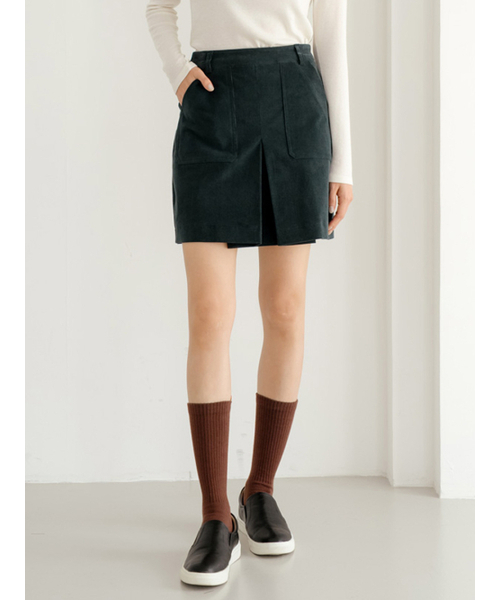 NITINA(ニティナ)の「コーデュロイスカート GR(スカート・レディース・グリーン・SMALL/MEDIUM)」の2枚目の写真
